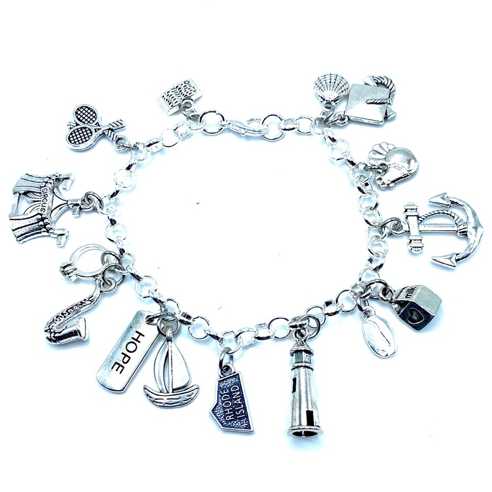 Rhode Island Charm Bracelet State Themed Charms